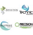 technical logos vector image vector image