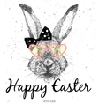 easter bunny print vector image