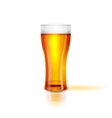 realistic isolated glass of beer with drops vector image