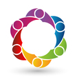 teamwork people business logo vector image vector image