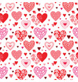 hearts seamless background vector image