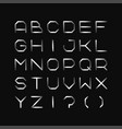 metal font iron english alphabet steel latin vector image