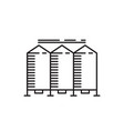 Silo outline design concept from agriculture Vector Image