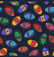 easter eggs seamless pattern colorful vector image