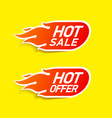 hot sale and offer labels stickers special vector image vector image