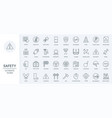 life safety insurance thin line icons set vector image vector image