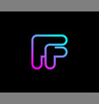 simple initial letter ff logo design template vector image