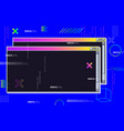 vaporwave cyberpunk glitch retrofuturistic vector image vector image