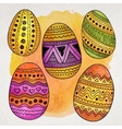 watercolor ornamental easter eggs set vector image vector image