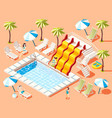 aquapark isometric background vector image