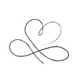 black thin lines two hearts love infinity symbol vector image