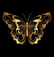 decorative silhouette of butterfly vector image
