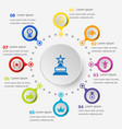 infographic template with winner icons vector image vector image