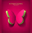 paper cut- out butterfly vector image