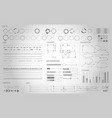 set of black and white infographic elements head vector image vector image