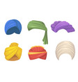 traditional turbans set vector image