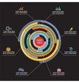 infographic report template with lines and icons vector image