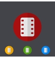 modern circle icons set on gray vector image
