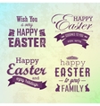 happy easter labels set vector image vector image