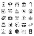 party celebration thin line icons set birthday vector image