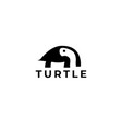 simple negative space turtle logo design template vector image vector image