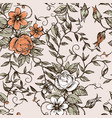 pattern of the decorative vintage flowers vector image
