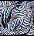seamless pattern of tropical leaves exotic vector image