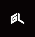 gl logo monogram modern design template vector image