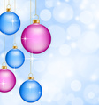 red christmas baubles vector image vector image