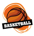basketball emblem vector image vector image