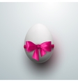 easter egg with pink bow vector image