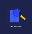 kyc - know your customer for identity verification vector image vector image