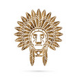 native american indian chief vector image
