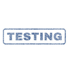 Testing textile stamp Royalty Free Vector Image