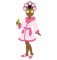 african american spa girl vector image