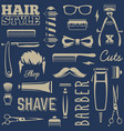 barber tools seamless texture vector image