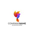 bird colorful concept design template vector image vector image