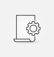 document settings line icon vector image