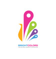 bright colors - logo template concept vector image