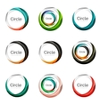 set of abstract swirls and circles logo vector image vector image
