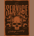 vintage motorcycle poster vector image vector image