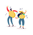 mexican man and woman friends dancing at party vector image