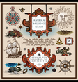antique map elements vector image