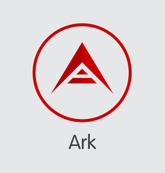 Ark coin - cryptocurrency logo Royalty Free Vector Image