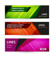 bright banner with light lines on dark background vector image vector image