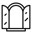 open arch window icon outline style vector image