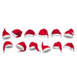 christmas hat santa claus xmas decorative vector image vector image