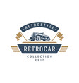 classic car logo template design element vector image