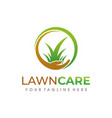 lawn care logo services logo design vector image vector image