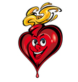 smiling heart cartoon vector image vector image